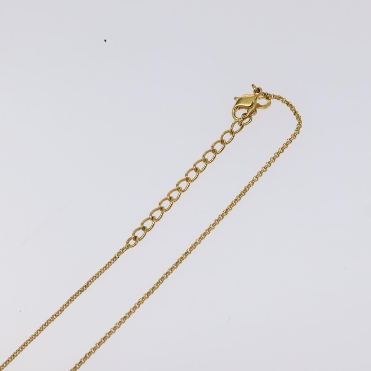 Christian Dior CD Cube Charms Pendant Necklace Metal with Crystals, GOLD, METAL, Necklace