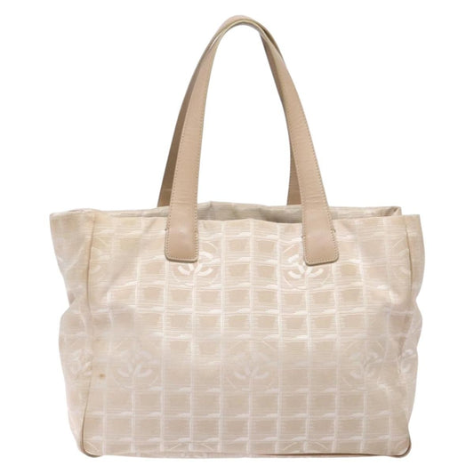 Chanel Travel Line Tote Nylon, BEIGE, NYLON, Travel bag