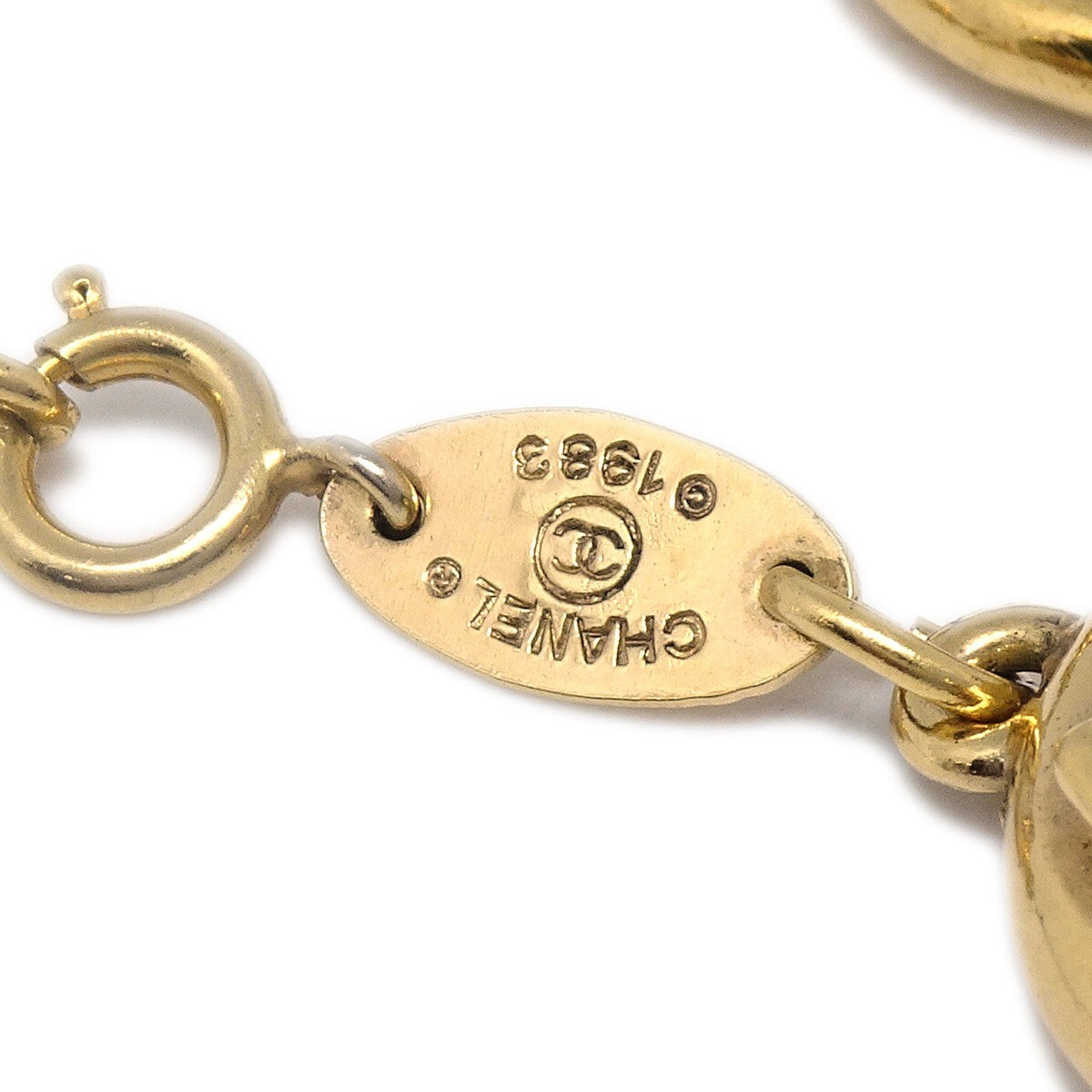 Chanel CC Cutout Round Bracelet Metal, GOLD, GOLD_PLATED, Bracelet