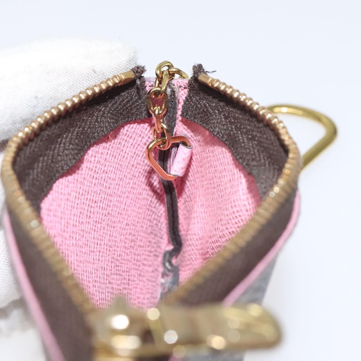 Louis Vuitton Pochette Clés Monogram Vivienne, BROWN, CANVAS, Wallets