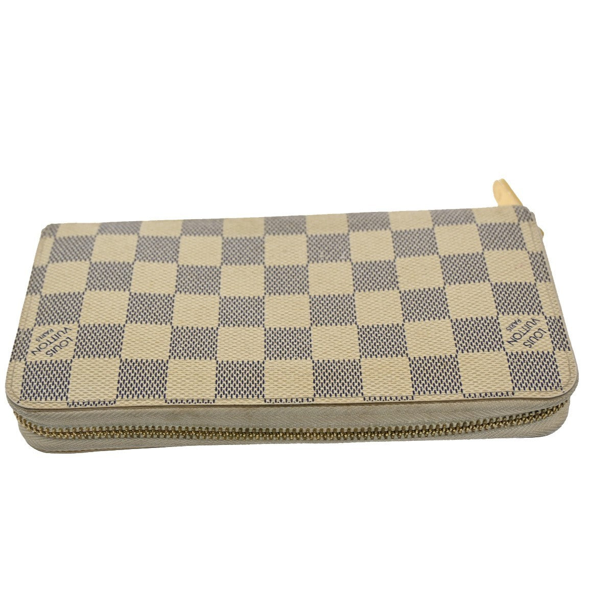 Louis Vuitton Zippy Compact Wallet Damier, WHITE, LEATHER, Wallets