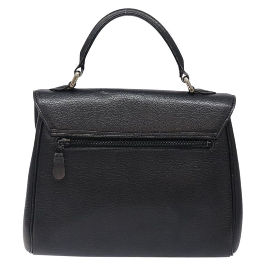 Burberry Vintage Handbag Leather, BLACK, LEATHER, Handbag