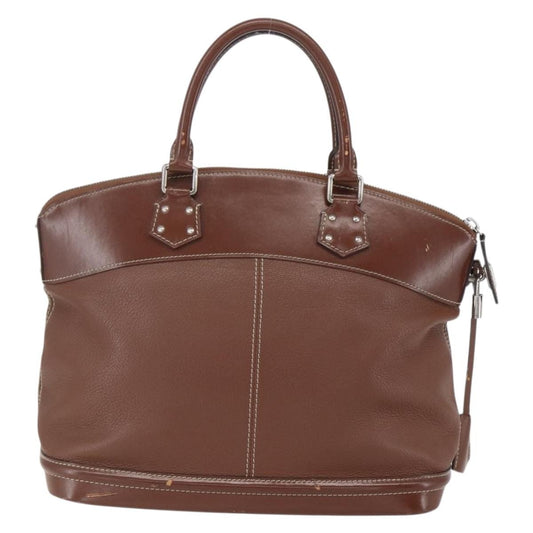 Louis Vuitton Suhali Lockit Handbag Leather, BROWN, LEATHER, Handbag