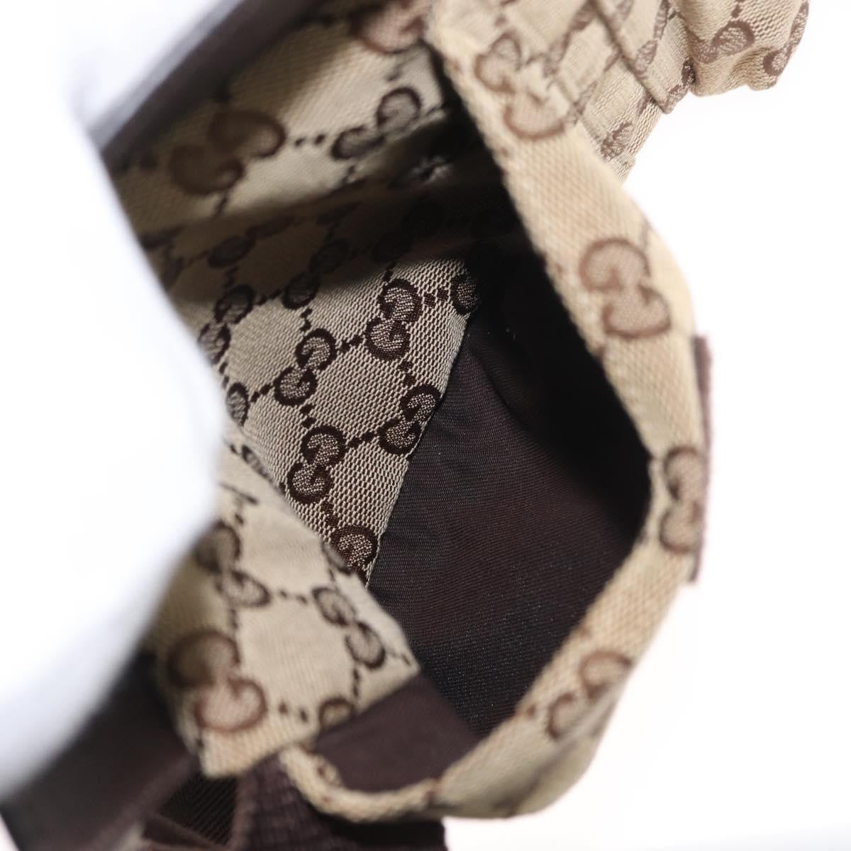Gucci Vintage Double Belt Bag GG Canvas with Leather, BEIGE, CANVAS, Clutche & pouche