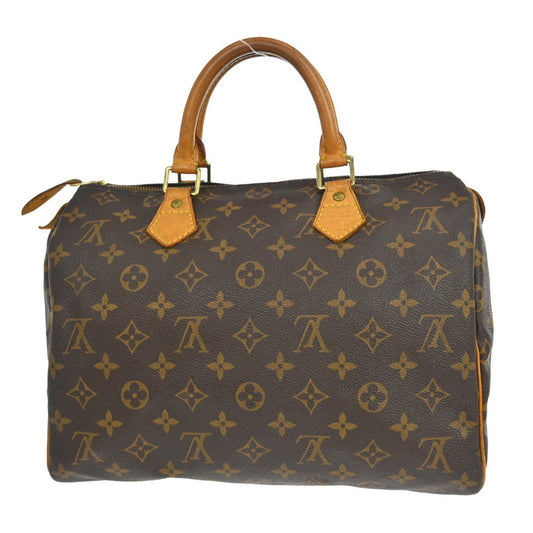 Louis Vuitton Speedy Handbag Monogram Canvas, Brown, Canvas, Handbag