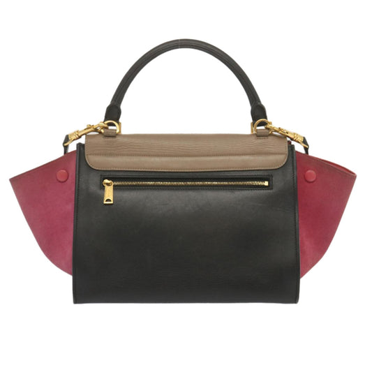 Celine Trapeze Bag Leather with Suede, MULTICOLOUR, LEATHER, Handbag