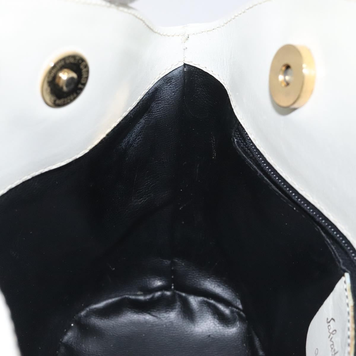 Salvatore Ferragamo Shoulder Bag Leather, WHITE, LEATHER, Shoulder bag