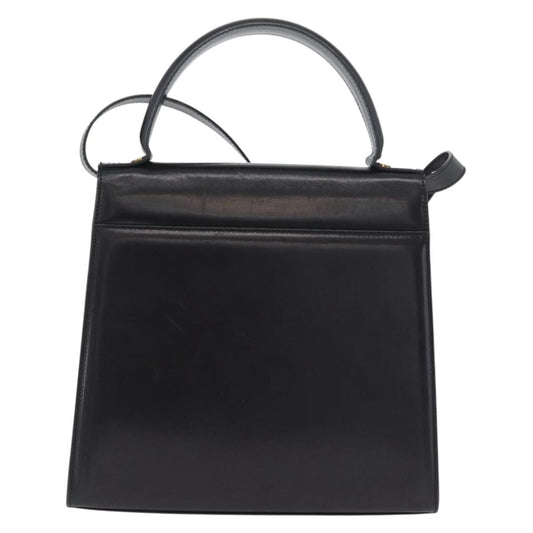 Salvatore Ferragamo Vara Handbag Leather, BLACK, LEATHER, Handbag