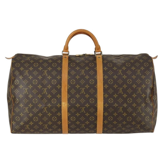 Louis Vuitton Keepall Bag Monogram Canvas, BROWN, CANVAS, Travel bag