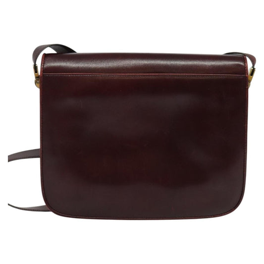 Bally Vintage Shoulder Bag Leather, Burgundy, Leather, Shoulder Bag