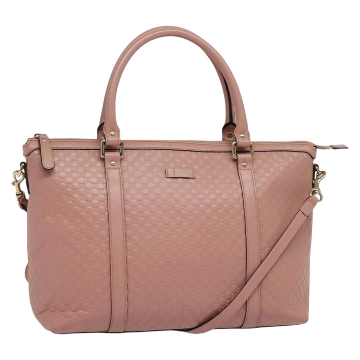Gucci Margaux Tote (Outlet) Microguccissima Leather, PINK, LEATHER, Tote bag