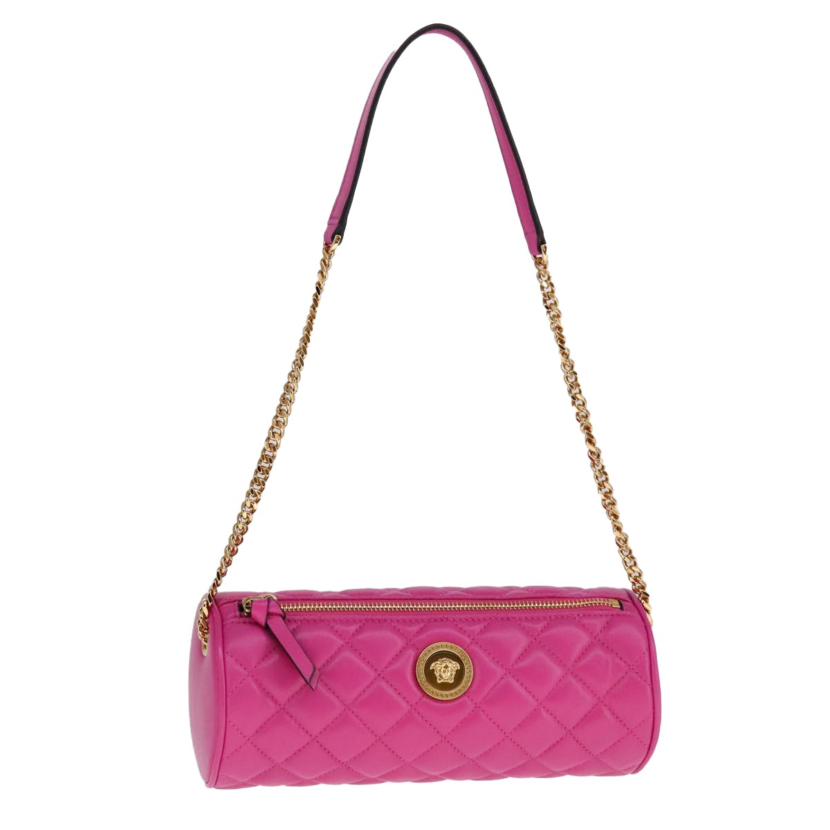 Versace Medusa Shoulder Bag Leather, PINK, LEATHER, Shoulder bag