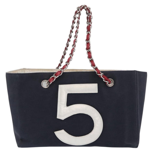 Chanel No.5 Tote Canvas and Leather, BLACK, CANVAS, Tote bag