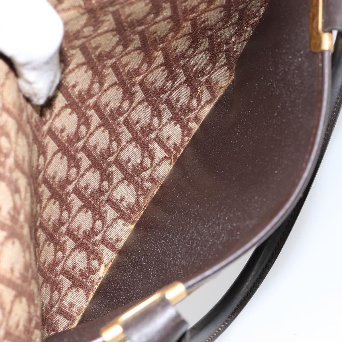 Christian Dior Vintage Trotter Handbag Canvas, BEIGE, CANVAS, Handbag