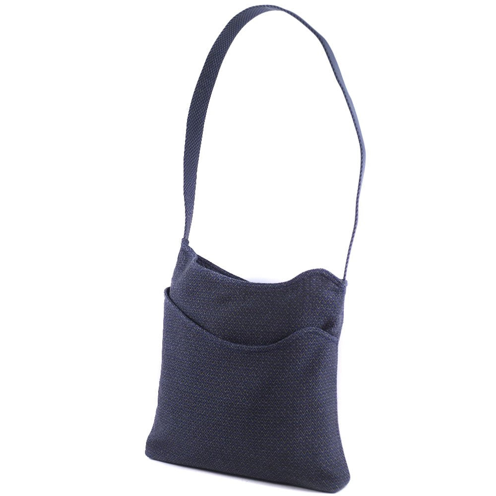 Hermes Vintage Sac De Pansage Shoulder Bag Toile, BLUE, CANVAS, Shoulder bag