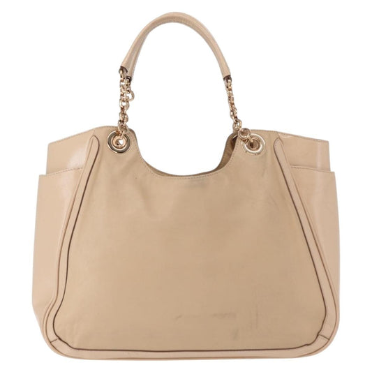 Salvatore Ferragamo Betulla Chain Tote Leather, BEIGE, LEATHER, Tote bag