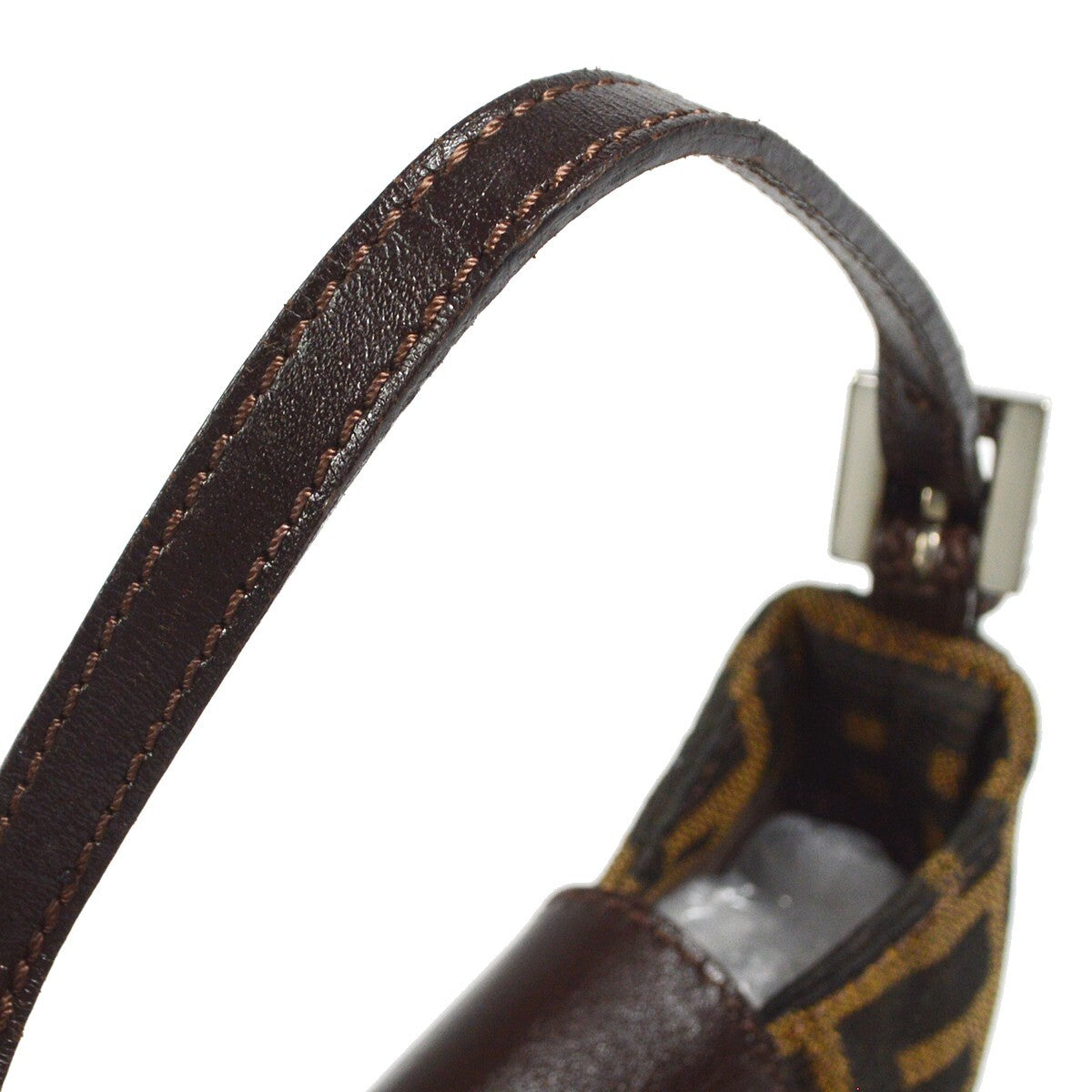 Fendi Vintage Croissant Bag Zucca Canvas, BROWN, CANVAS, Handbag