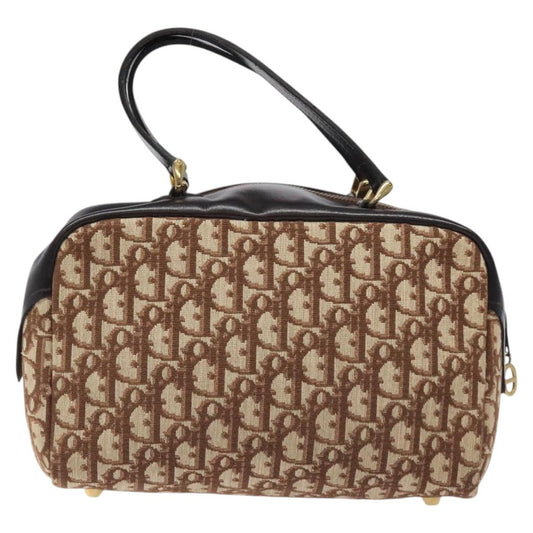 Christian Dior Vintage Trotter Handbag Canvas, BEIGE, CANVAS, Handbag