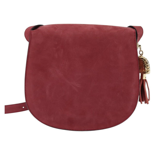 Burberry Vintage Crossbody Bag Suede, PINK, SUEDE, Shoulder bag