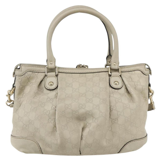 Gucci Sukey Top Handle Satchel Guccissima Leather, ECRU, LEATHER, Tote bag