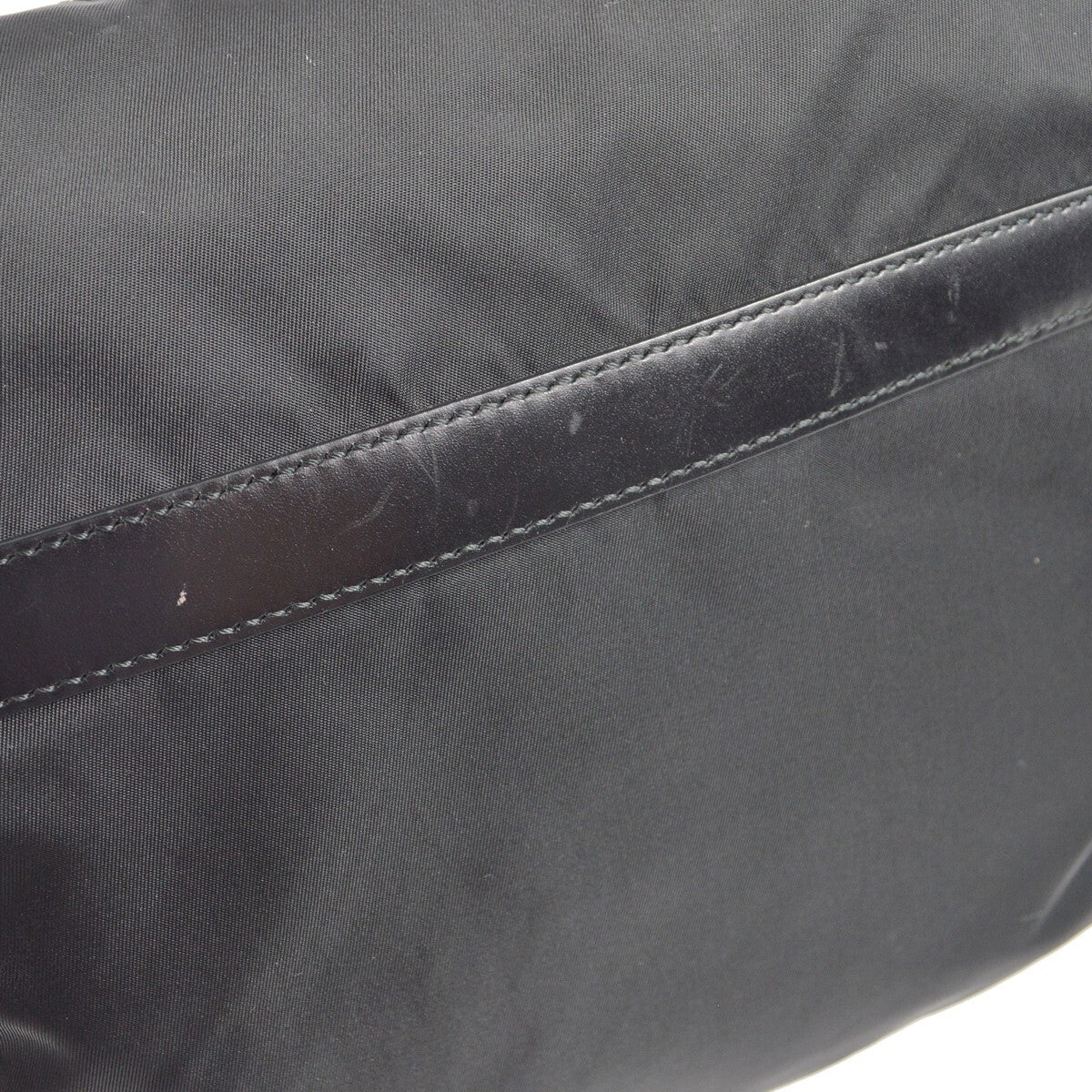 Prada Buckle Messenger Bag Tessuto, BLACK, NYLON, Shoulder bag