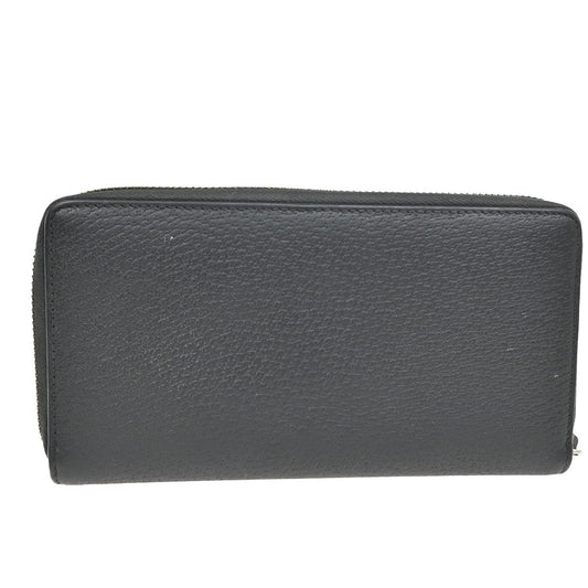 Gucci GG Marmont Zip Around Wallet Leather, BLACK, LEATHER, Wallets