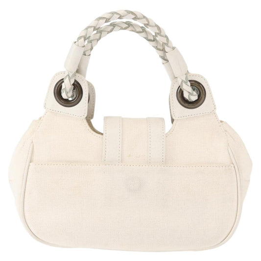 Chloe Vintage handbag Leather, WHITE, CANVAS, Handbag
