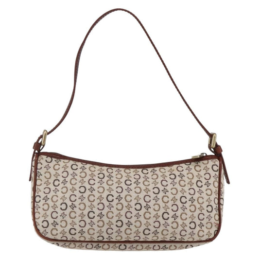 Celine C Macadam Pouch Canvas, BEIGE, CANVAS, Clutche & pouche