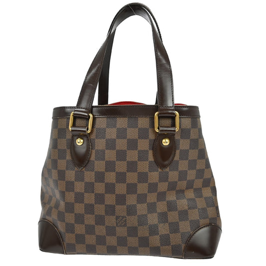 Louis Vuitton Hampstead Handbag Damier, Brown, Canvas, Handbag