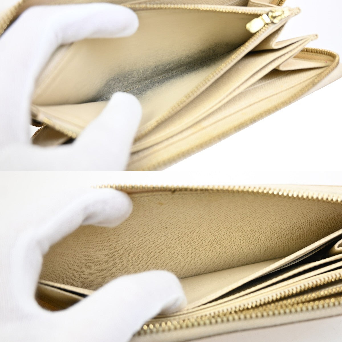 Louis Vuitton Zippy Wallet NM Damier Azur, WHITE, CANVAS, Wallets