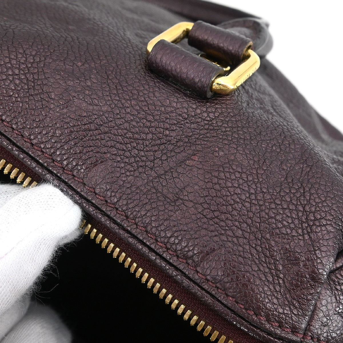 Louis Vuitton Speedy Bandouliere Bag Monogram Empreinte Leather, PURPLE, LEATHER, Handbag