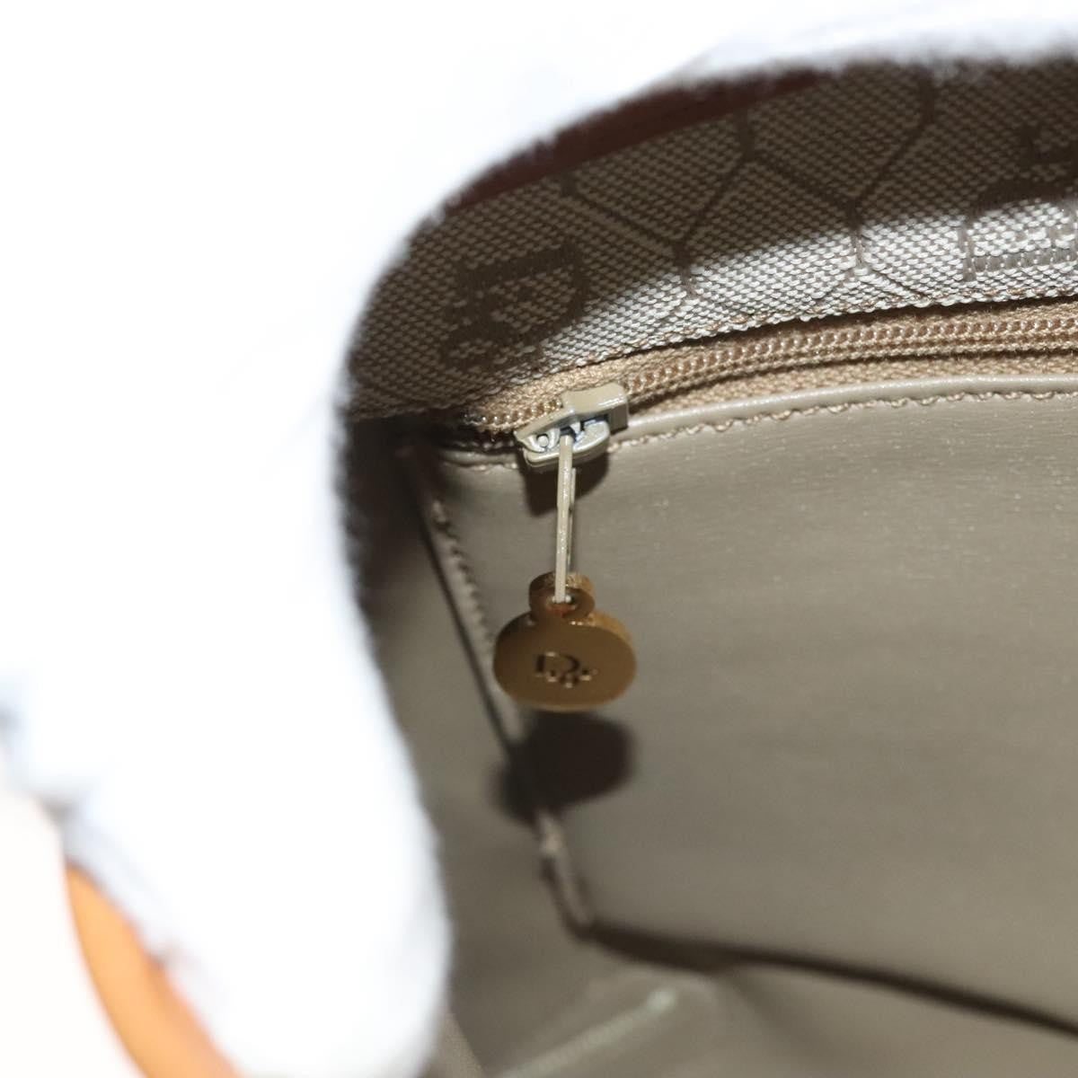 Christian Dior Vintage Honeycomb Shoulder Bag Canvas and Leather, BEIGE, CANVAS, Shoulder bag