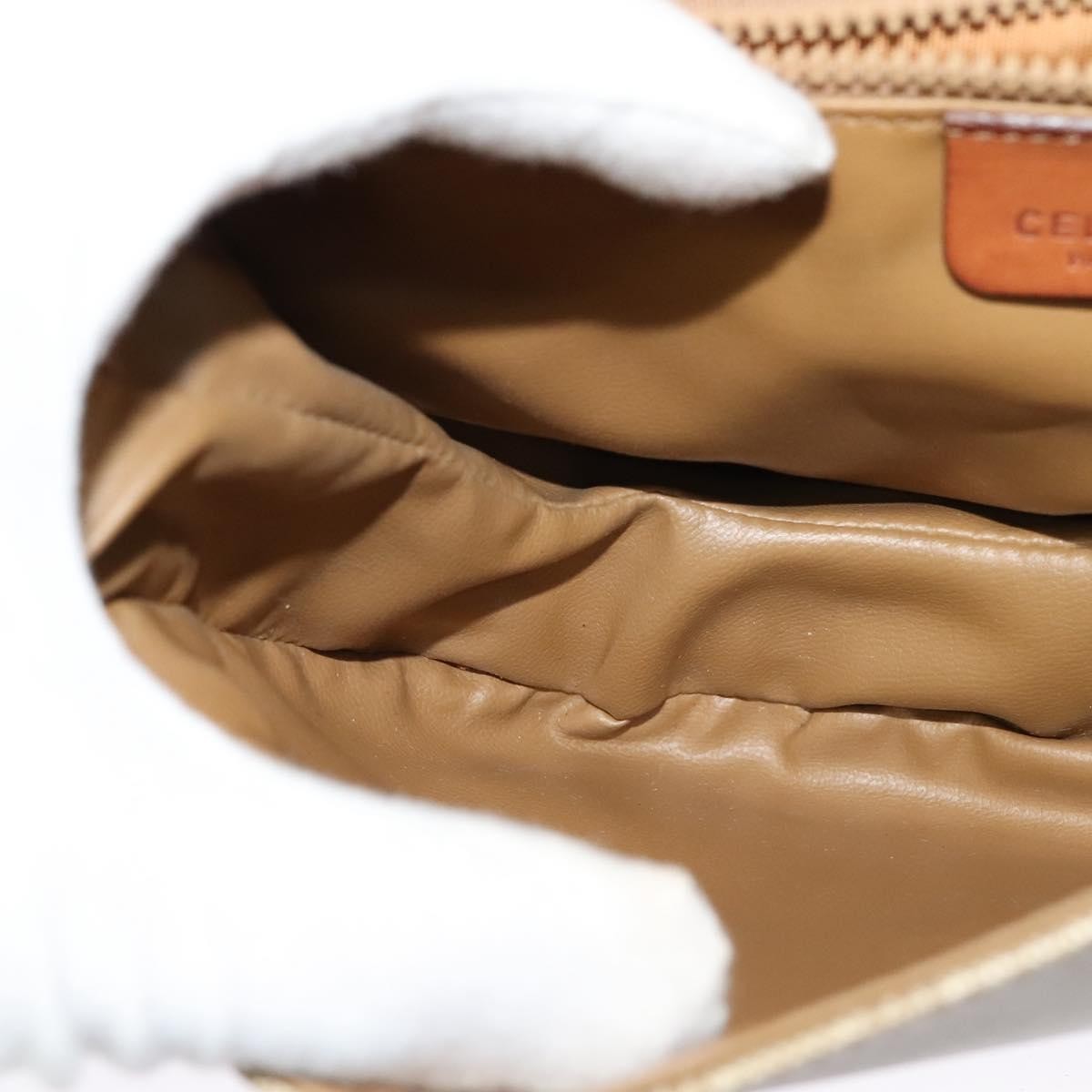 Celine Macadam Shoulder Bag PVC Leather, BEIGE, CANVAS, Shoulder bag