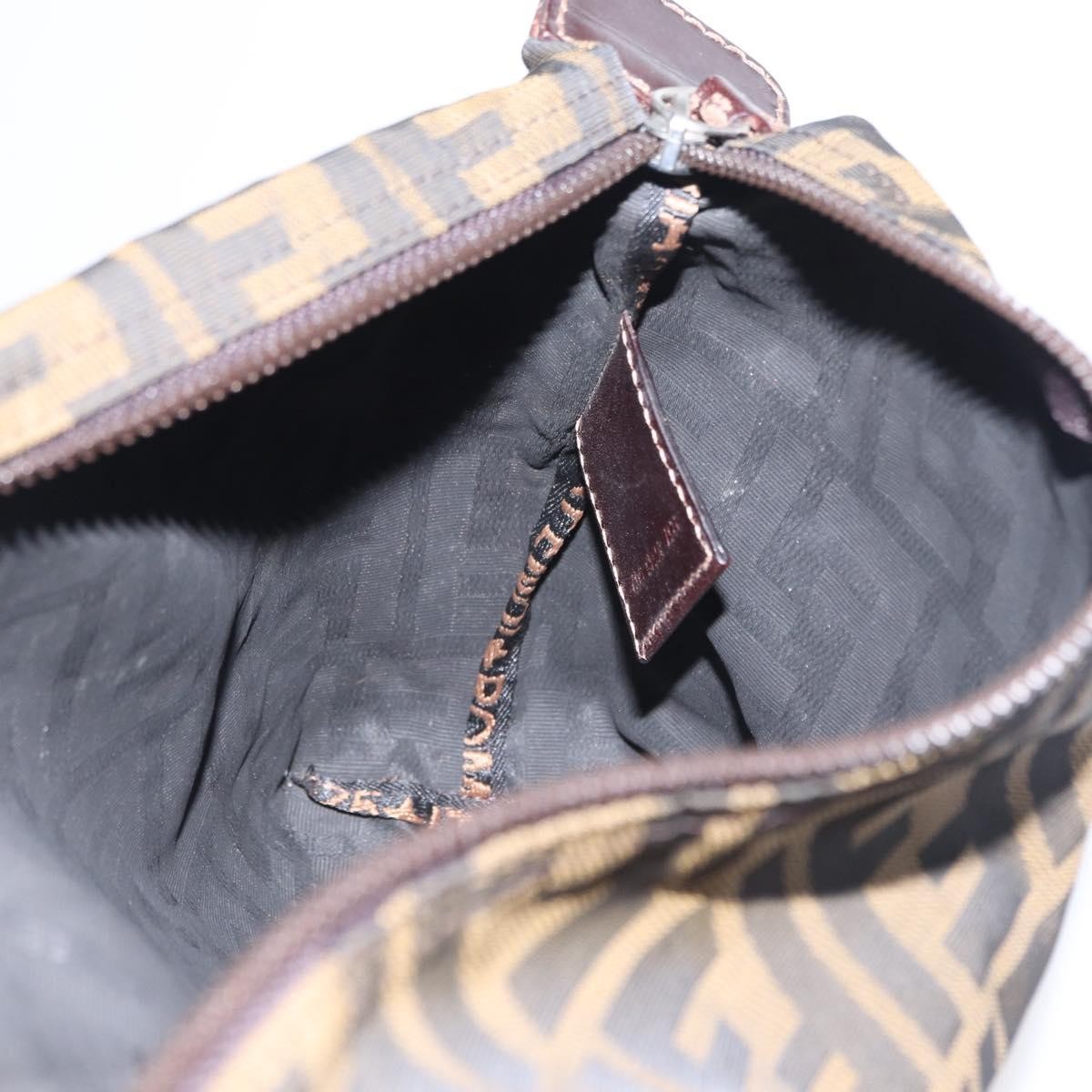 Fendi Logo Zucca Clutch PVC Leather, BLACK, CANVAS, Clutche & pouche