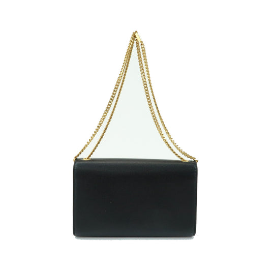 Saint Laurent Classic Monogram Leather, Black, Leather, Crossbody Bag