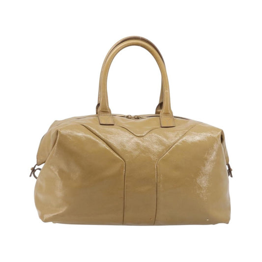 Saint Laurent Easy Y Satchel Patent, Beige, Patent Leather, Handbag