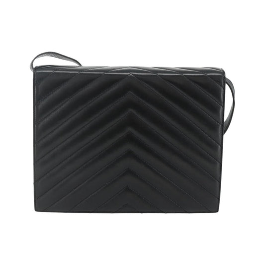 Saint Laurent Loulou NM Matelasse Chevron Leather, Black, Leather, Shoulder Bag