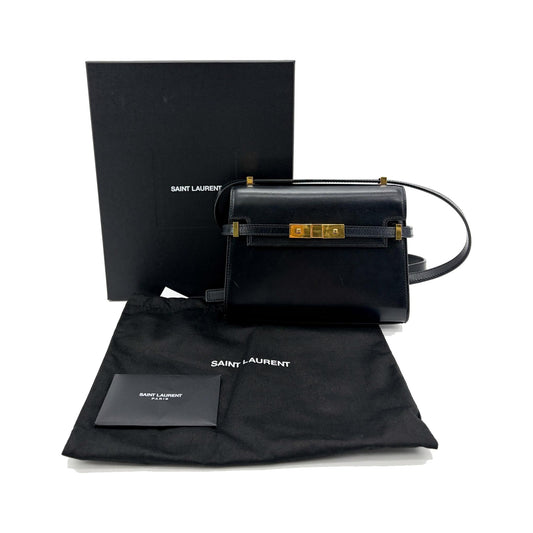 Saint Laurent Manhattan Leather, Black, Leather, Handbag