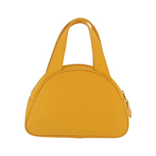 Saint Laurent Vintage Quilted Top Handle Bag Nylon, Yellow, Nylon, Handbag