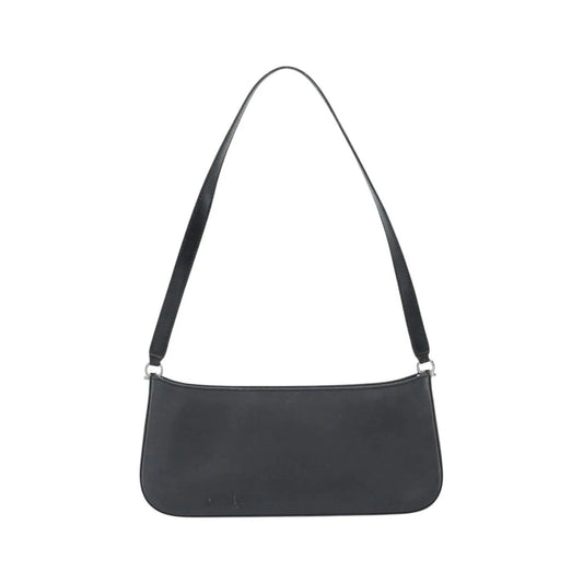 Salvatore Ferragamo Gancini Leather, Black, Leather, Shoulder Bag