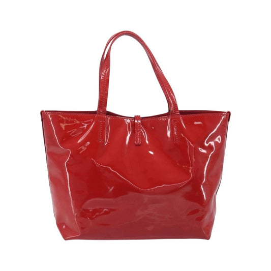 Salvatore Ferragamo Gancini Tote Patent Leather, Red, Patent Leather, Tote Bag