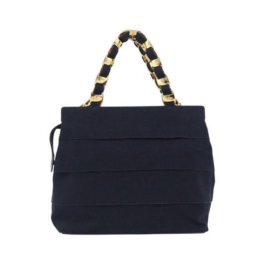 Salvatore Ferragamo Vala Canvas, Navy, Canvas, Shoulder Bag