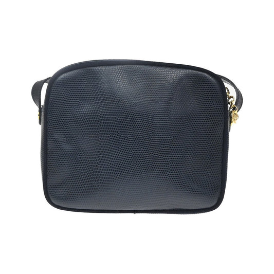 Salvatore Ferragamo Vara Bow camera Leather, Navy, Leather, Shoulder Bag