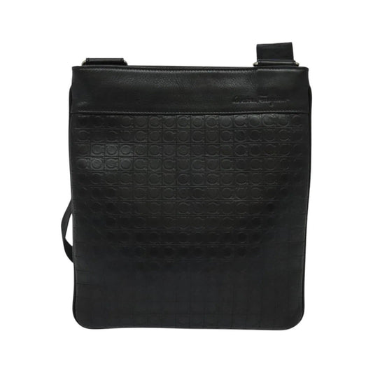 Salvatore Ferragamo Vintage Leather, Black, Leather, Shoulder Bag