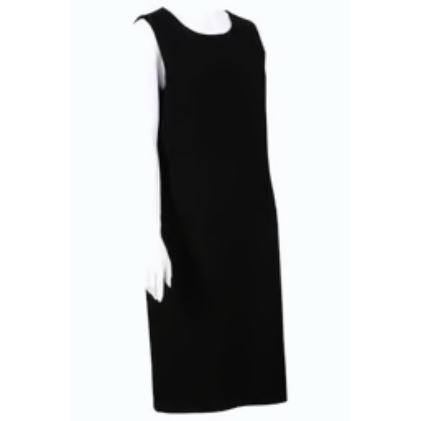 Mariella Burani Midi Black Wool Dress