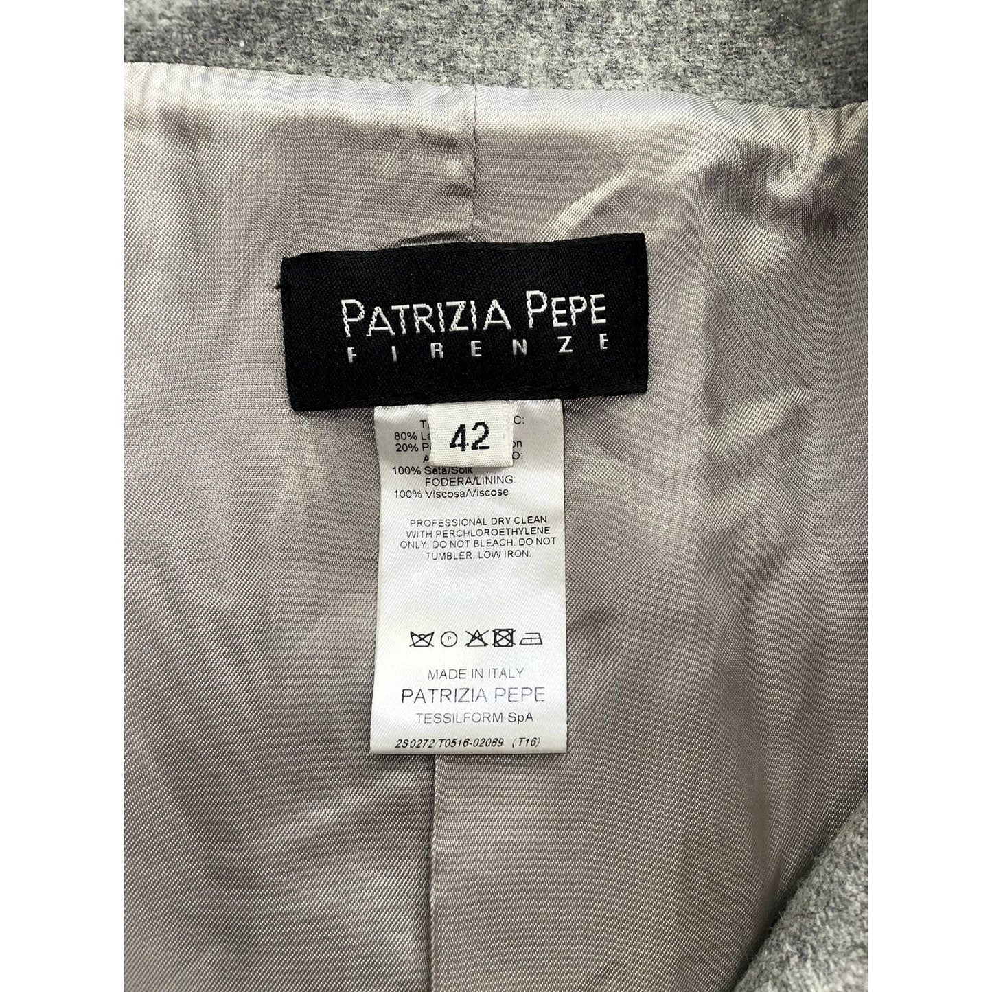 Patrizia Pepe Woolen Grey Coat