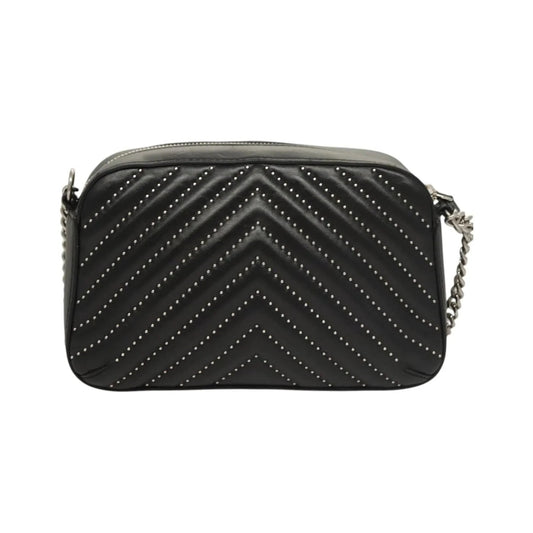 Stella McCartney Stella Star Camera Quilted Faux Leather, Black, Synthetic, Shoulder Bag