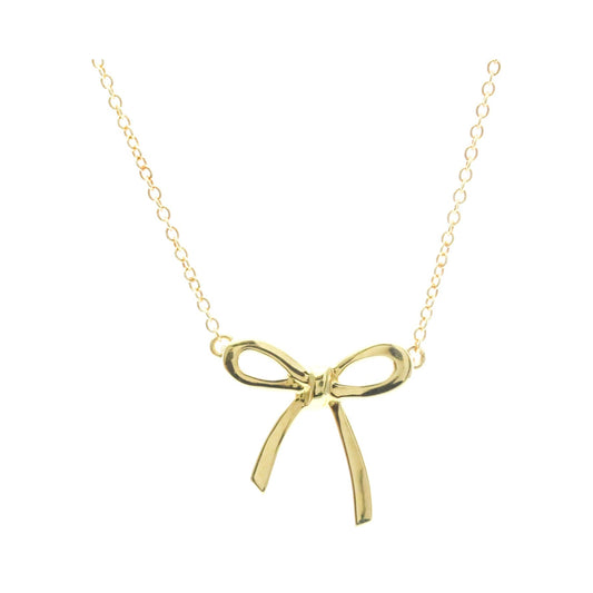 Tiffany & Co. Bow Pendant 18K Yellow Gold, Gold, Yellow Gold, Necklace