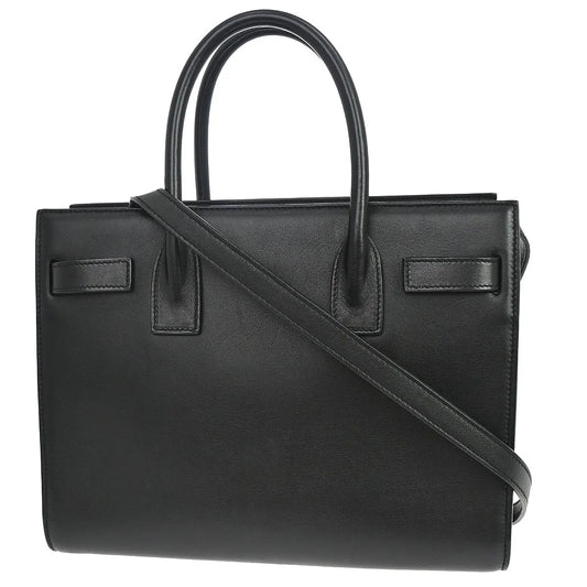 Saint Laurent Sac de Jour Leather, Black, Leather, Handbag