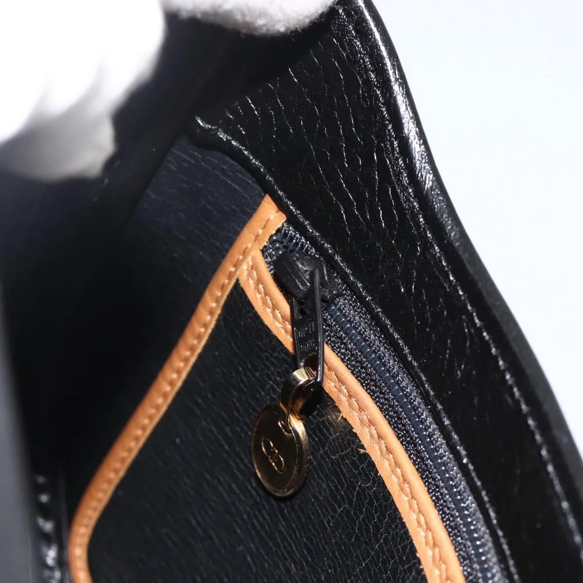 Christian Dior CD Shoulder bag Leather, Black, Leather, Shoulder Bag